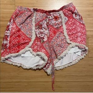 Coral Patterned Shorts